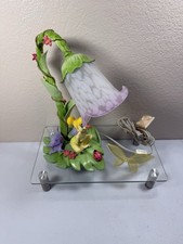 Hampton Bay - Disney Tinker Bell Flower Table Lamp -Green Leaf Base-BROKEN WINGS picture
