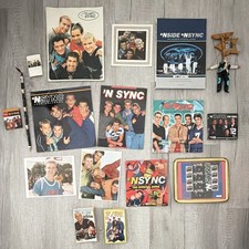 Vintage 1999-2000 NSYNC Memorabilia Lot 1998 Tour Program, JT Marionette, etc. picture