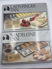 Vintage Baker's Advantage Roshco Ladyfinger & Madeleine Pan Set Tinned Steel picture
