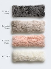 Extra Long Mongolian Lamb Fur Pillow Curely Wool Hair ( 4 colors ) picture