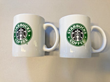 Vintage Starbucks Coffee Mugs, Classic Siren Mermaid Green and Black Logo (2) picture