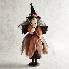 NWT  PIER 1 Halloween ~ BATTY WITCH ON STAND ~ 25
