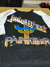 Vintage 1990 Judas Priest Painkiller World Tour Raglan Shirt Handtex 50/50 XL picture