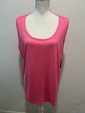 ID Ideology Women's Plus Size Solid Essentials Molten Pink Top Soft New B73 B97 picture
