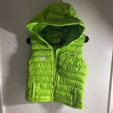 Hollister Green Vest Small Zipper Padded Hooded Quilted (T867) Brand New,free SP picture