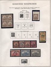 Germany China Kiautschou 1900-1905 Collection of 39 Stamps on 2 Album picture