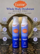 Lume Whole Body Deodorant Invisible Spray Soft Powder 3.6 oz 2 Pack 72HR picture