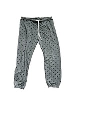 The Great. Womens Medium Pants Stadium Polka Dot Sweatpants Gray Joggers picture