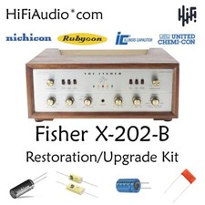 Fisher x202b amplifier tube restoration repair upgrade rebuild kit capacitor picture