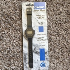 NOS Rare Vintage Casio W-78 Men’s Digital Alarm Chronograph Sports Watch JDM 80s picture