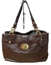 COACH Penelope Carryall Turnlock Luxury Leather & Python Bag F16531 Y2K picture