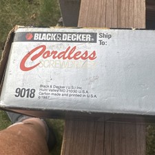 VTG Black & Decker Cordless Screwdriver 9018 with wall mount. New Sealed Box.  picture