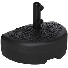 46lb Sand/40lb Water Half Round Fillable Patio Umbrella Base 1.5