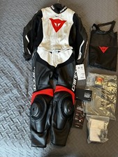 Dainese Avro D-Air Leather Racing Motorcycle 2PCS Suit Size 52 picture