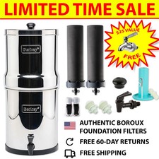 Crown Berkey 6 Gal Gravity Water Filter w/ 2 Boroux Foundation Black Filters picture