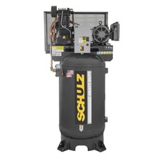 SCHULZ 7.5 HP Stationary Air Compressor, 80 Gallon Vertical, 230V, Single Phase picture