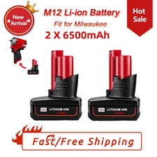 2PCS 6.5Ah Lithium Battery For M12 For Milwaukee Battery 12VOLT Capacity Battery picture