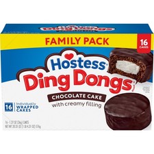 Hostess Ding Dongs Snack Cakes, Chocolate Flavor, 20.31 oz Box (16 Count) picture