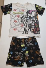 Vtg Goosebumps Curly Shirt shorts Set 1995 Kids Size 8 Spider RL Stine 90s- flaw picture