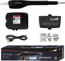 Mighty Mule MM371W Smart Automatic Single Swing Gate Opener Kit 16ft 550lb 12V picture