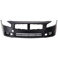 Front Bumper Cover For 09-14 Nissan Maxima S SV Models w/ Fog Lamp Holes Primed picture