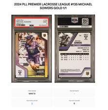 2024 PLL Michael Sowers Gold 1/1 PSA 9 Pop 1 Philadelphia Waterdogs Lacrosse picture