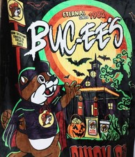 Buc-ee's Halloween 2026 Plush Throw Blanket 50x70 Quick Bites Spooky Nights New picture