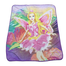 Vintage Barbie Fairytopia Kids Pink Fairy Fleece Throw Blanket Y2K Rare Fairy 05 picture