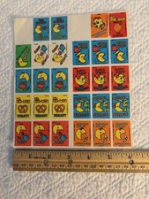 Vintage 1980s Pac-Man Sticker Scratch & Sniff Stickers picture