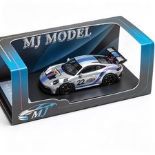 1:64 911 992 GT3 RS Silver Martini Diecast Alloy Model Car Collectible picture