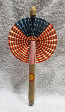 Vintage Japanese Patriotic Paper Fan Cigar Holder “Finest Quality Japan” picture