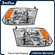 DimFlux Headlights 09-18 for Dodge Ram 1500 2500 3500 4500 5500 Chrome Housing picture