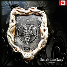 Baphomet Gothic talisman satanist pendant devil satan amulet necklace Lucifer picture