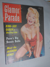 Vintage GLAMOR PARADE Magazine August 1957 MAUREEN DAVIS Cover picture