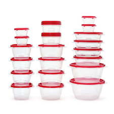 Rubbermaid TakeAlongs 40 Piece Food Storage Set Leakproof Containers Set Red picture