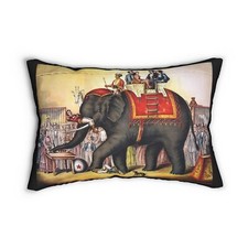 Vintage Circus - Double-sided - Polyester Lumbar Pillow - 20x14 -  picture