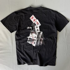 🃏Stüssy AU House of Cards Graphic Tee Black Men’s Size: S, New 100% Authentic picture
