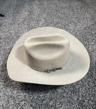 Vintage Resistol Cowboy Hat 7 3/8 Tan Western Felt Self Conforming Rancher picture