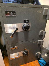 Major 2-Door Steel Depository Floor Safe Combination Lock Gray Deposit Hopper picture
