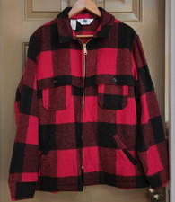 Vintage 70s Woolrich Buffalo Plaid Shacket Jacket Mens XL Made USA Hunting picture