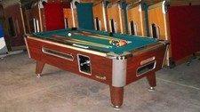 8' VALLEY COMMERCIAL COIN-OP POOL TABLE MODEL ZD4 (Green Felt) picture