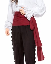 ThePirateDressing Pirate Medieval Renaissance Linen Large Sash [Red] picture
