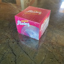 Vintage 1980's Metal Original Slinky Walking Spring Toy New & Sealed picture