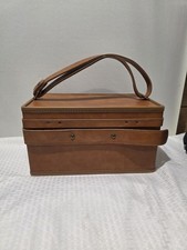 Vintage Hartmann Genuine Leather Hard Shell Luggage Bag picture