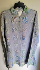 Yoshiki Hishinuma Vintage Japanese Crinkle Texture Tie Dye Blouse Size 2/Medium picture