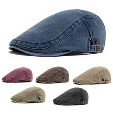 Men Vintage Flat Cap Driver Hat Adjustable Casual Golf Newsboy Unisex picture