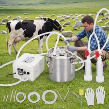3L/6L/12L Portable Electric 2-in-1 Sheep Goat Milking Machine Cow Milker Vacuum picture
