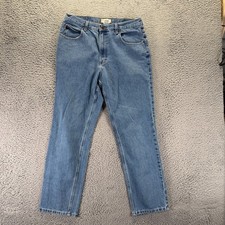 L.L. Bean Double L Jeans Mens 32x30 Blue Cotton Denim Straight Leg Classic Fit picture