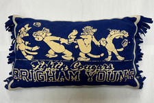 Vintage BYU Fightin Cougars Brigham Young Fleece Throw Pillow picture