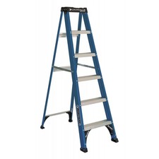 Louisville Ladder 6 ft Fiberglass Step Ladder 225 lb 10 ft Reach W-3217-06 picture